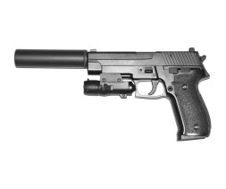 Пневматический пистолет SIG 226 с глушителем и ЛЦУ (металл, 20 см) - G.26A