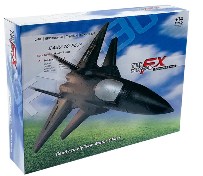 Радиоуправляемый самолет Fei Xiong J-20 RTF 2.4G - FX830-BLACK