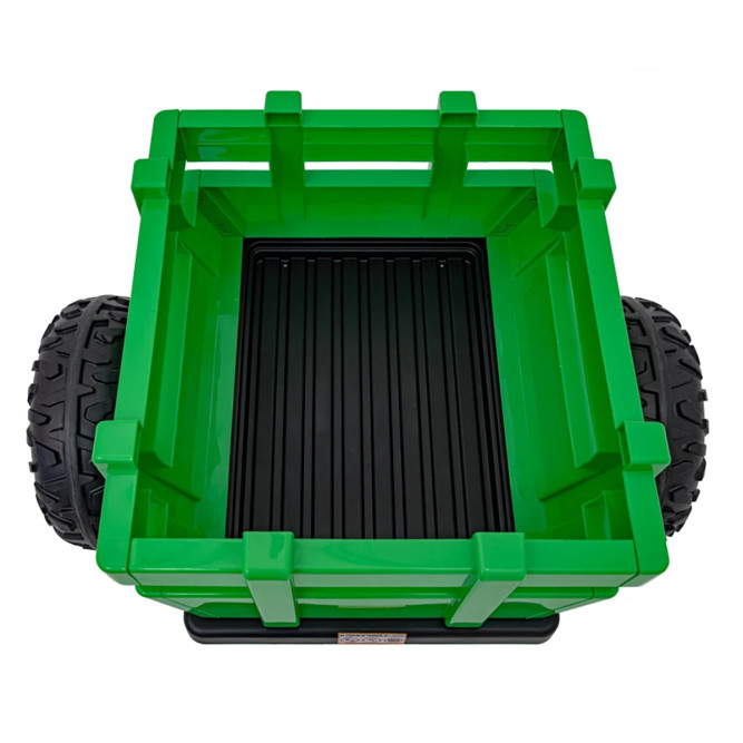 Детский электромобиль трактор с прицепом (зеленый, EVA, пульт, 24V) - BLT-206C-24V-GREEN