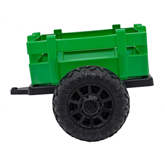 Детский электромобиль трактор с прицепом (зеленый, EVA, пульт, 24V) - BLT-206C-24V-GREEN