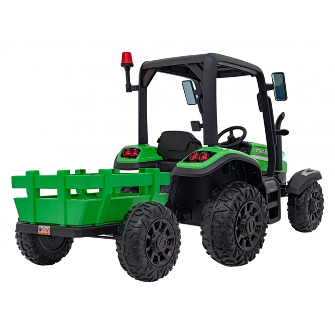 Детский электромобиль трактор с прицепом (зеленый, EVA, пульт, 24V) - BLT-206C-24V-GREEN