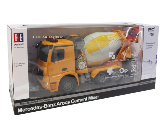 Радиоуправляемая бетономешалка Double E Mercedes-Benz Arocs 1:20 2.4G - E528-003