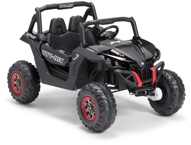 Двухместный полноприводный электромобиль Black Carbon UTV-MX Buggy 12V - XMX603-BLACK-PAINT