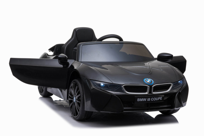 Детский электромобиль BMW i8 Coupe 12V - JE1001-BLACK-PAINT