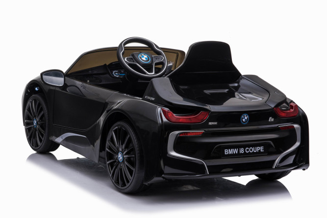 Детский электромобиль BMW i8 Coupe 12V - JE1001-BLACK-PAINT