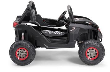 Двухместный полноприводный электромобиль Black Carbon UTV-MX Buggy 12V MP4 - XMX603-BLACK-PAINT-MP4