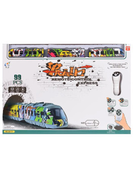 Железная дорога с пультом управления (поезд Экспресс, длина 616 см, свет, звук) - 2817Y