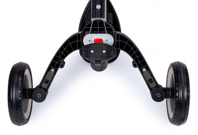 Детский беговел-велосипед 8в1 с крышей и ручкой, серый - TR008C-GREY