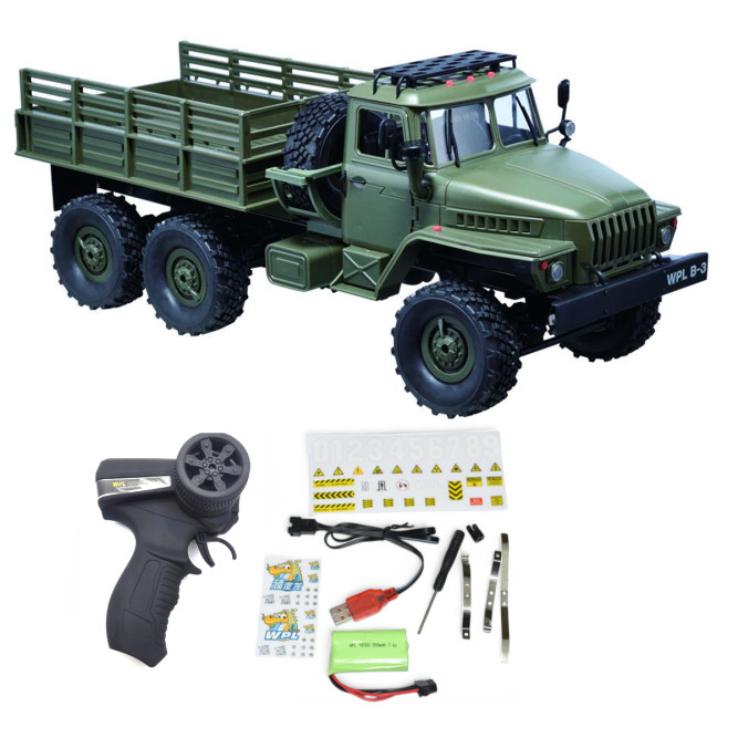 Радиоуправляемый внедорожник WPL Советский военный грузовик Урал 6WD 1:16 - WPLB-36-7