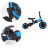 Детский беговел-велосипед 8в1 с крышей и ручкой, синий - TR008C-BLUE