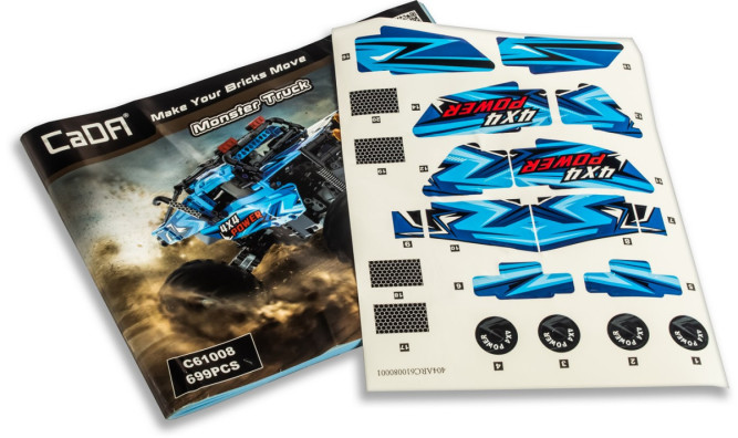 Конструктор Cada Внедорожник Монстр Трак (699 деталей, пульт, электропривод) - C61008W