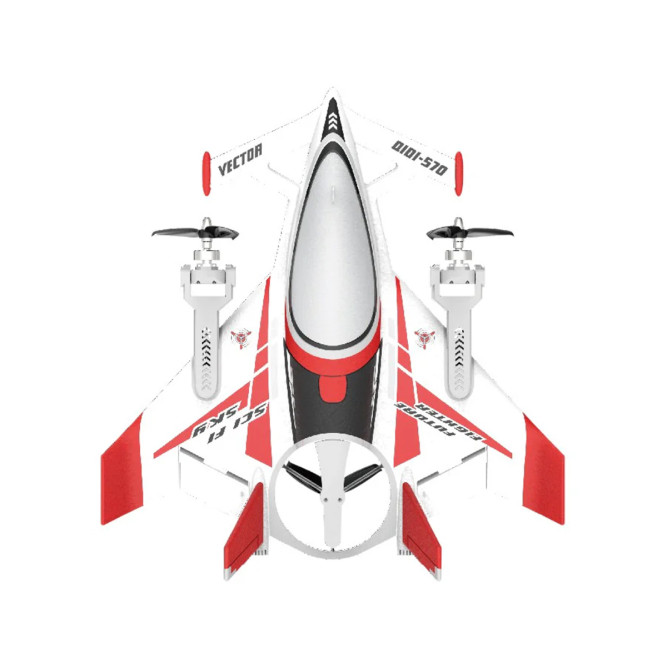 Радиоуправляемый самолет дрон SCI Fi Sky VTOL 3D6G 8ch - QIDI-570-RED