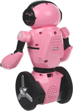 Розовый робот WL toys F4 c WiFi FPV камерой, управление через APP - WLT-F4-PINK