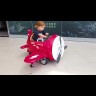 Детский электромобиль - самолет 12V - JJ20201-BLUE