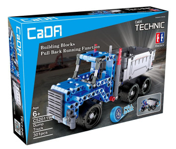 Конструктор Cada Technics грузовик c инерционным механизмом, 301 деталь - C52011W