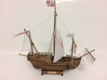 Конструктор из дерева корабль КАРАВЕЛЛА Pinta с инструментами - K10N