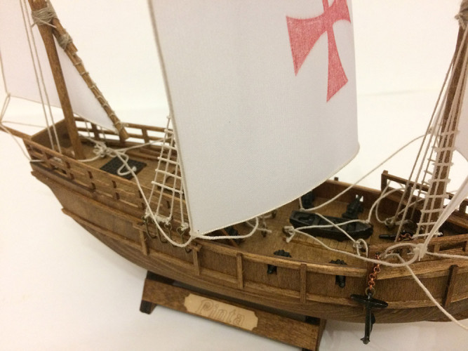 Конструктор из дерева корабль КАРАВЕЛЛА Pinta с инструментами - K10N
