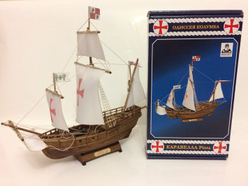 Конструктор из дерева корабль КАРАВЕЛЛА Pinta с инструментами - K10N