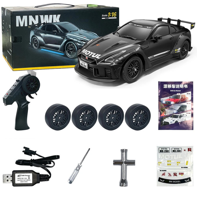 Радиоуправляемая машина для дрифта Nissan GTR - MN-268-BLACK
