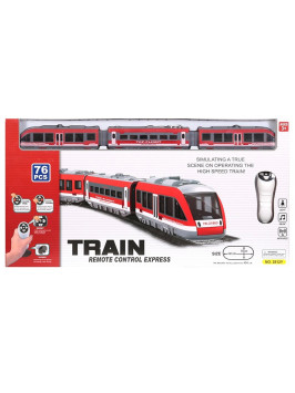 Железная дорога с пультом управления (поезд Красная стрела, длина 434 см, свет, звук) - LQ-2812Y