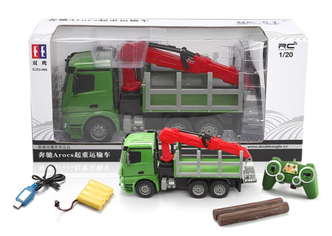 Радиоуправляемый кран - лесовоз Double E Mercedes-Benz Arocs 1:20 2.4G - E352-003