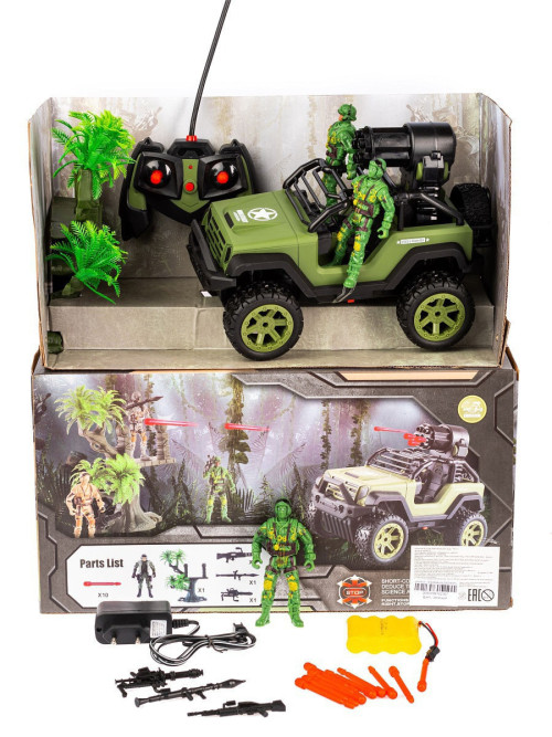 Радиоуправляемый джип Zhorya (стреляет ракетами, солдаты) - ZYB-B3022