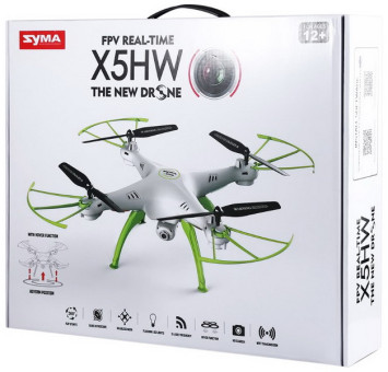 Радиоуправляемый белый квадрокоптер Syma X5HW с барометром Wi-Fi FPV - X5HW