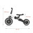 Детский беговел-велосипед 6в1 с родительской ручкой, белый - TR008-WHITE