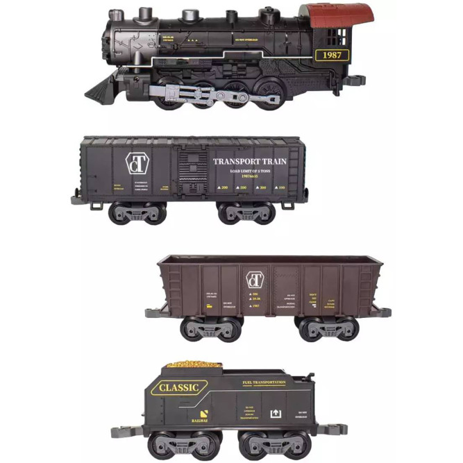 Детская железная дорога Fenfa с паром, свет, звук - 1613D