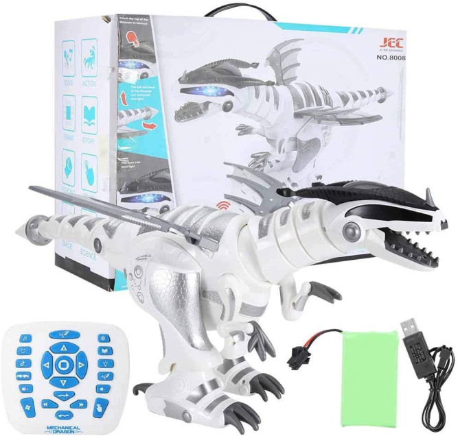 Радиоуправляемый динозавр-рептилия (66 см, свет, звук, программируется) - 8008