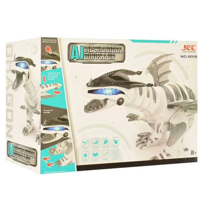 Радиоуправляемый динозавр-рептилия (66 см, свет, звук, программируется) - 8008