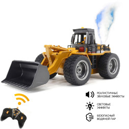 Радиоуправляемый погрузчик бульдозер с паром HUINA 1:18 - HN1532