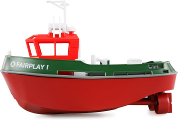 Радиоуправляемый буксир Tugboat зеленый 2.4G 1:72 - HL-3800-G