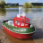 Радиоуправляемый буксир Tugboat зеленый 2.4G 1:72 - HL-3800-G