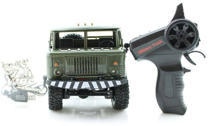 Радиоуправляемая грузовая машина WPL Газ 66 Зеленый 1:16 - WPLB-24R