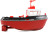 Радиоуправляемый буксир Tugboat черный 2.4G 1:72 - HL-3800-B