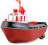Радиоуправляемый буксир Tugboat черный 2.4G 1:72 - HL-3800-B