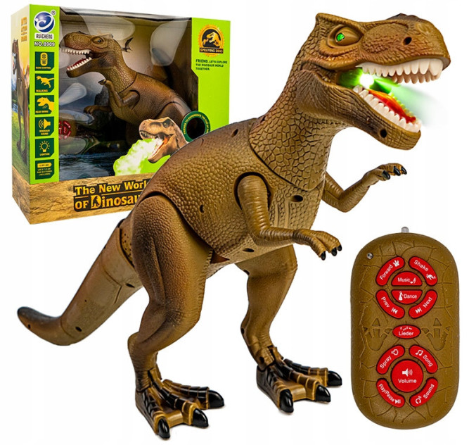 Радиоуправляемый динозавр T-Rex RuiCheng (коричневый, звук, пар, свет) - RUI-8909-BROWN