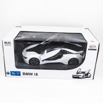 Радиоуправляемая машина Rastar BMW i8 White 1:14 с открывающимися дверями - 71010-W