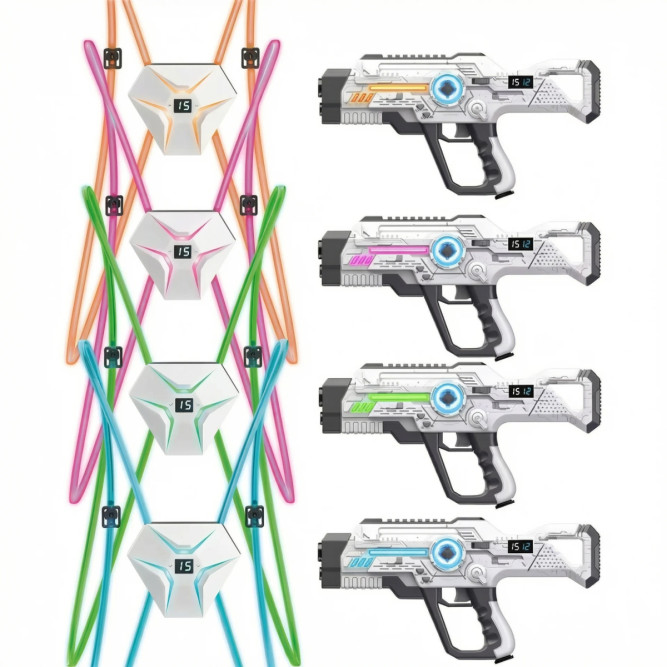Набор для лазертага Wineya Star-Team (4 автомата + 4 LED жилета) - W7009L4