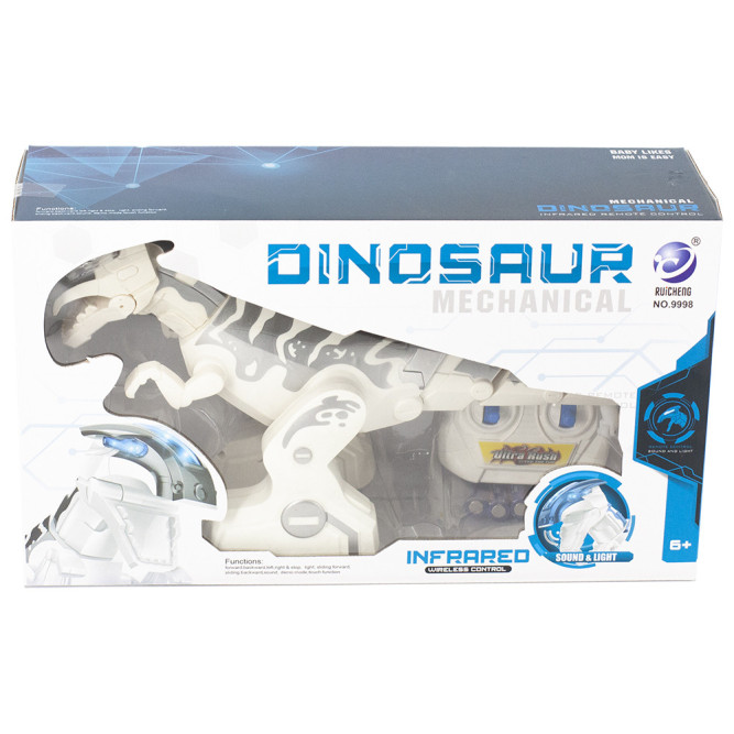 Радиоуправляемый динозавр T-Rex RuiCheng (серый, звук, свет) - RUI-9998-GREY