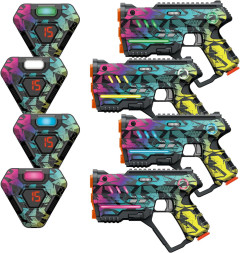 Набор для лазертага Wineya Star-Team (4 пистолета + 4 LED жилета) - W7008FL