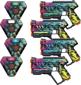 Набор для лазертага Wineya Star-Team (4 пистолета + 4 LED жилета) - W7008FL