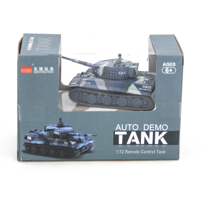 Радиоуправляемый танк Great Wall Tiger (серый камуфляж, 40MHz, 1:72) - 2117-3