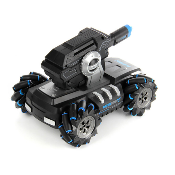 Радиоуправляемый дрифт танк-робот  (пульт + часы, стреляет гелевыми пулями) - QR2076-BLUE
