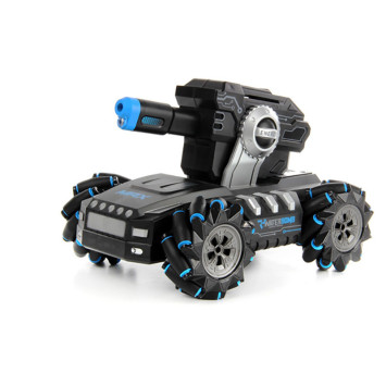 Радиоуправляемый дрифт танк-робот (пульт + часы, стреляет гелевыми пулями) - QR2076-BLUE