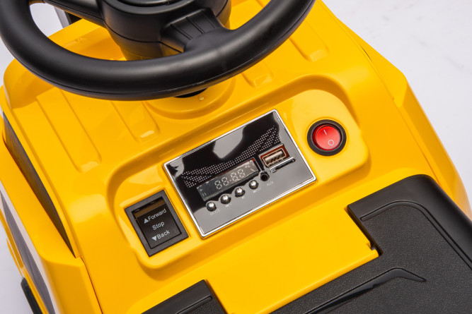 Детский электромобиль каталка 3в1 (экскаватор, каток, погрузчик) - AHL009E-YELLOW