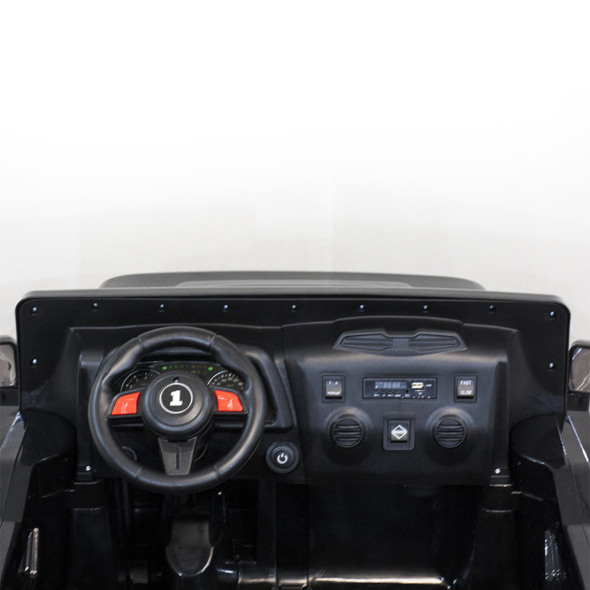 Детский электромобиль Jeep Hunter Black с полным приводом - CH9938