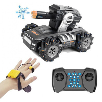 Радиоуправляемый дрифт танк-робот (пульт + часы, стреляет гелевыми пулями) - QR2076-ORANGE