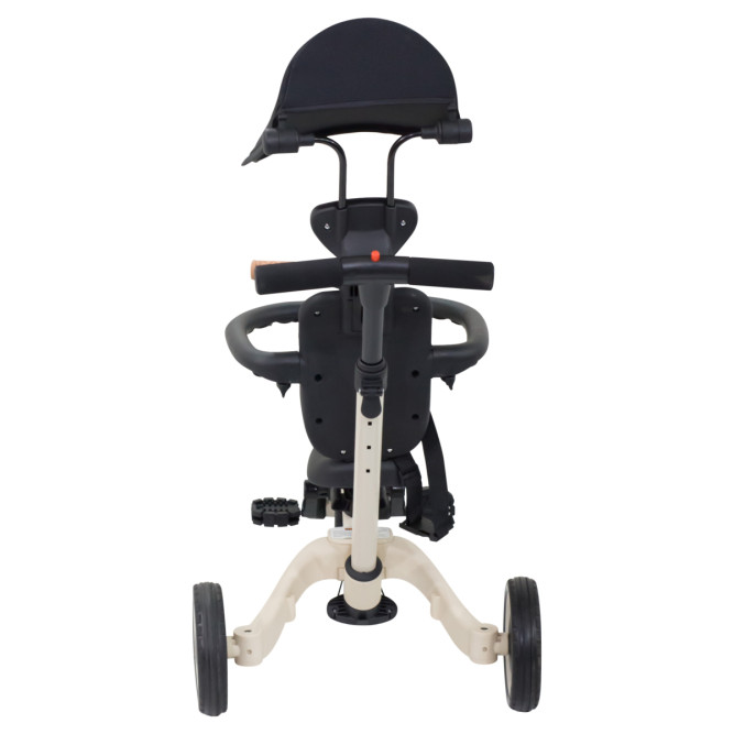 Детский беговел-велосипед 8в1 с крышей и ручкой, бежевый - TR008C-BEIGE